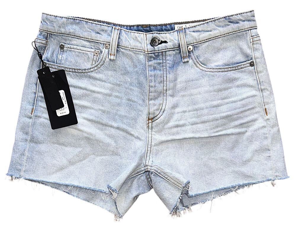NWT rag & bone Dre Low-Rise Frayed Hem Boyfriend Jean Shorts 28X3.5